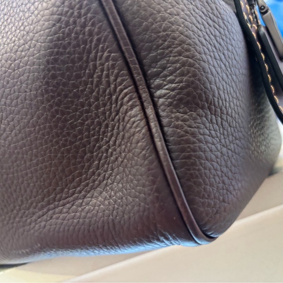 Coach woman  Dark Brown rogueLeather satchel - Picture 10 of 11
